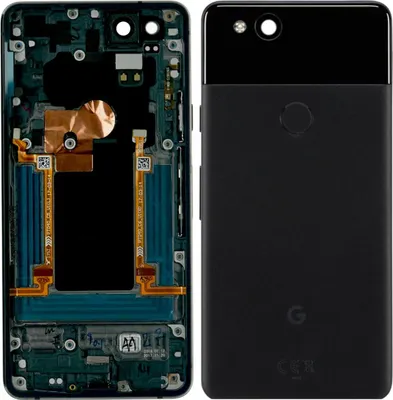 Produktbild von Original Google Pixel 2 Akkudeckel Backcover mit Fingersensor Schwarz Gut
