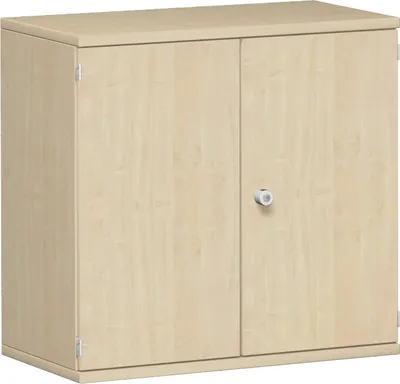 Produktbild von Flügeltürenschrank 1 Nachbildung-Einlegeboden, abschließbar, 800x425x768, Ahorn/Ahorn
