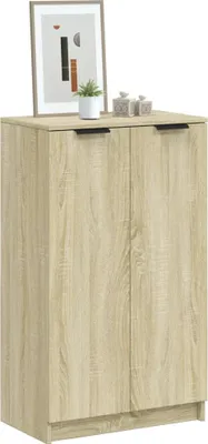 Produktbild von vidaXL Botník Sonoma dub 59x35x100 cm výrobek ze dřeva