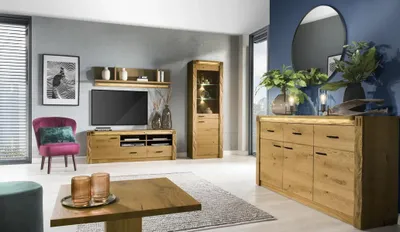Produktbild von Wohnzimmer TV-Lowboard s Einrichtung Komplett Wohnwand Set 4tlg