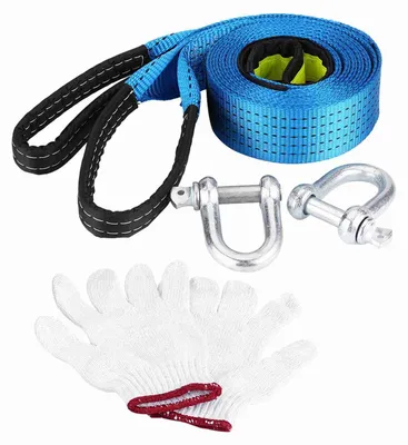 Produktbild von Abschleppseil für Pkw-Anhänger, Bergungsseil mit reflektierenden Haken, 8 Tonnen, 5 Meter