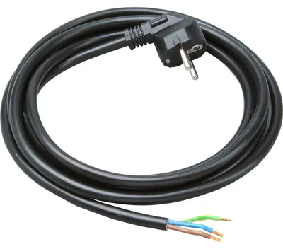 Obrázek produktu pro Kabel s ochranným vodičem H05VV 3×1,5 mm², 3 m, černý