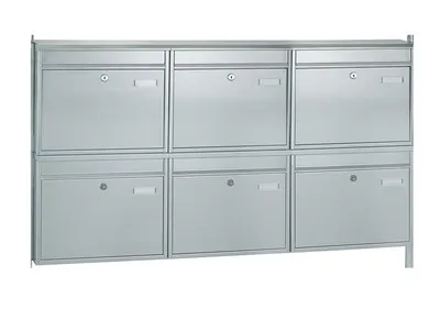 Produktbild von Rottner Briefkastenanlage mit 6 Briefkästen Edelstahl