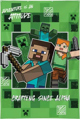 Image de Minecraft - Poster, « Steve », tissu CD1471 (taille unique) (coloré)