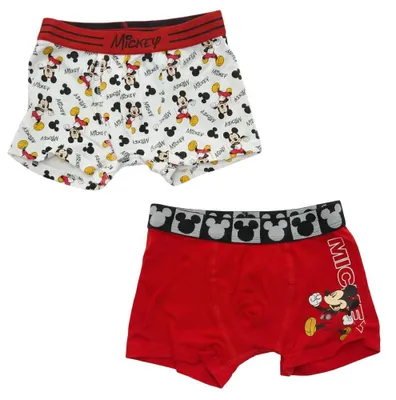 Produktbild von Disney Mickey Maus Kinder Boxershorts 2er Pack Jungen – Mehrfarbig / 122/128