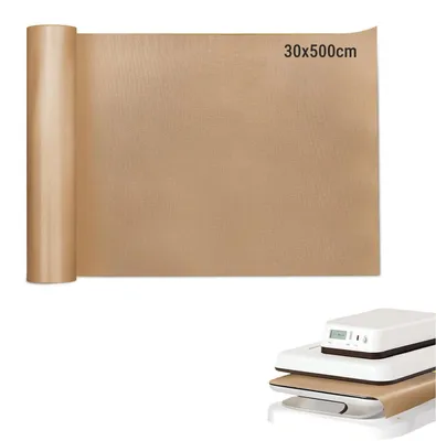 Produktbild von PTFE-Folie, Antihaftfolie für Transferpressen, wiederverwendbare Teflonfolie für Cricut Iron HTV, Vinyl, Sublimation, Backen und Basteln (30 x 500 cm)