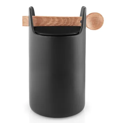 Immagine prodotto di Eva Solo Contenitore per utensili - 20 cm - con cucchiaio e coperchio, nero