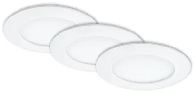 Immagine prodotto di Lampada da incasso a LED, set da 3, 4000K Ø12cm 8W IP44 plastica bianca Briloner