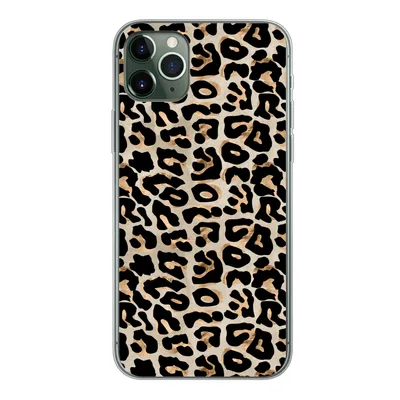 Produktbild von MuchoWow® Handyhülle Schutzhülle Hülle für iPhone 11 Pro Max Pantherdruck - Braun - Luxus Silikon Softcase Handy Hülle - Schutz