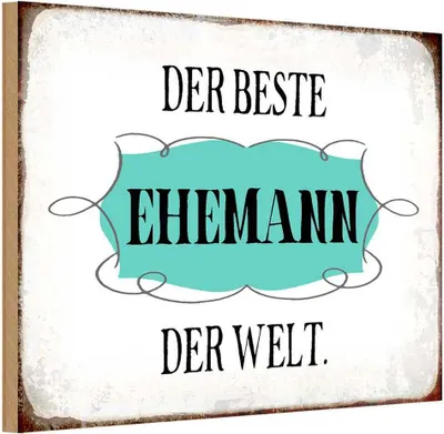 Produktbild von vianmo Holzschild 20x30 cm der beste Ehemann Welt Spruch Zitat