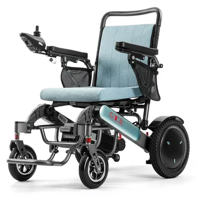Produktbild von Elektrischer Rollstuhl – Leichter, faltbarer Aluminium-Rollstuhl mit Joystick bis 20 km bis 120 kg