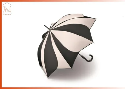 Image de Pierre Cardin Long Sunflower Parapluie automatique, Couleur:Black/White