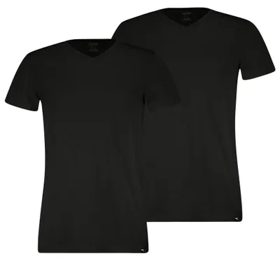 Produktbild von Alltags V-Ausschnitt T-Shirt 2er-Pack – Schwarz – XXL