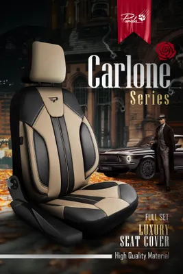 Immagine prodotto di Coprisedili Carlone Serie Beige Nero – Pelle integrale – coprisedili universali per auto – vestibilità perfetta per oltre 3000 modelli di auto – Set per sedili anteriori. Versione: Set per sedili anteriori, Colore: Beige Nero