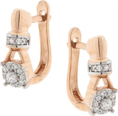 Produktbild von Golders Ohrringe aus 925 Silber mit Zirkonia, vergoldet, Sterlingsilber Schmuck Damen