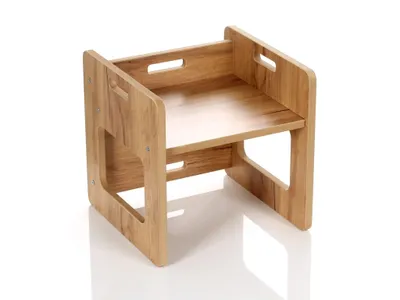 Produktbild von Kids Helper Kinderstuhl Eiche Kinder Holzstuhl Ergonomisch Montessori Kindermöbel MDF