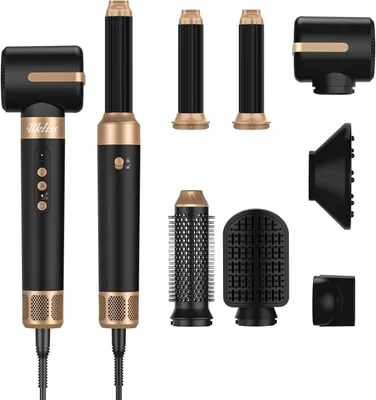 Produktbild von Airstyler, 1400w Ionen Föhn mit Diffusor, 110000 U/Min Professioneller Hairstyler Warmluftbürste, Air Lockenstab, Haartrockner, zum Trocknen, Locken