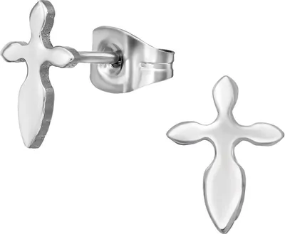 Produktbild von Ohrringe Ohrstecker 316L Chirurgenstahl mit Kreuz