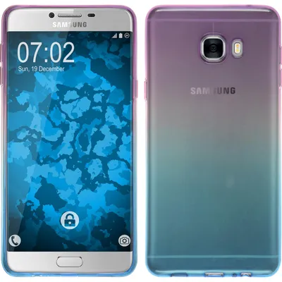 Produktbild von PhoneNatic Case kompatibel mit Samsung Galaxy C7 - Design:04 Silikon Hülle Ombrè + 2 Schutzfolien