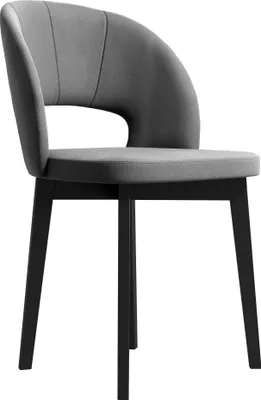 Produktbild von Esszimmerstuhl Verona (1 St), Polsterstühl mit Holzgestell, Stühle aus Veloursbezug, modernes Design (Stoff: riviera 91 - hellgrau, Beinfarbe: Schwarz)