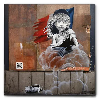 Produktbild von Banksy - Die Elenden - 100L x 100B cm - Premium Loom Canvas mit hoher Dicke