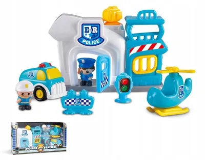 Produktbild von Artyk Polizeistation Spielset mit Fahrzeugen und Figuren