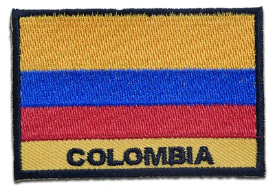 Produktbild von Kolumbien Flagge Fahne - Aufnäher, Bügelbild, Aufbügler, Applikationen, Patches, Flicken, Zum Aufbügeln, Größe: 5,6 x 8,3 cm