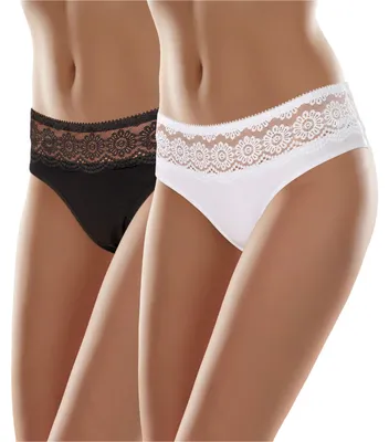 Produktbild von Merry Style Damen Slip MSGAB21 ((2Pack) Schwarz/Weiß, 38 (Herstellergröße: M))