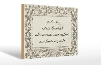 Produktbild von Holzschild Spruch 30x20cm Jeder Tag ist ein Schild