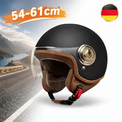 Produktbild von Schwarz Motorradhelm Sturzhelm Rollerhelm ECE 22.06  Kratzfestes