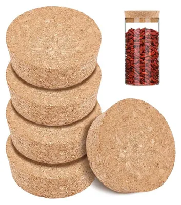 Obrázok produktu pre Solidchoice – 8 kusov korkových zátok na fľaše, vhodné na víno a remeselné účely – priemer 65 mm