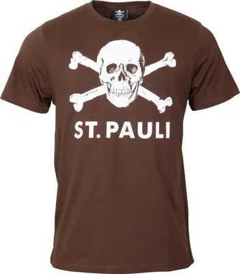 Produktbild von FC St. Pauli - T-Shirt Totenkopf - braun