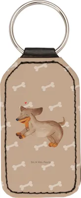 Produktbild von Mr. & Mrs. Panda Schlüsselanhänger Hund Dackel - Hundeglück - Geschenk, Rechteckig, schlüssel anhänger, Hunde, Hundebesitzer, schlüsselbund, Mit Spruch, Dachshund