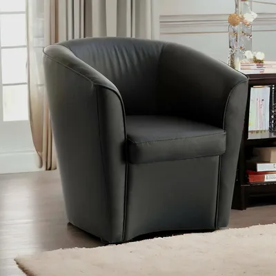Produktbild von Lounge-Sessel Annaluna, Lounge-Sessel, 100%  Italy, Relaxsessel aus Kunstleder, Cm 70x60h74, Schwarz