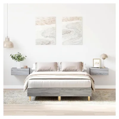 Produktbild von Bettgestell 120x190 cm Grau Sonoma Holzwerkstoff