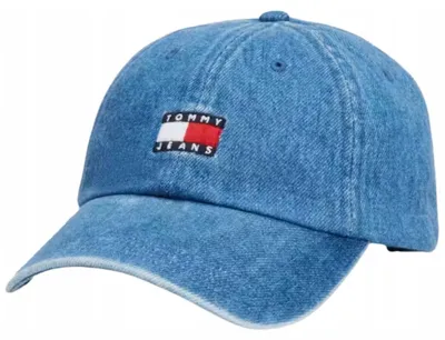 Zdjęcie produktu dla Czapka z daszkiem damska Tommy Jeans AW0AW16382 0GY DENIM BEJSBOLÓWKA LOGO
