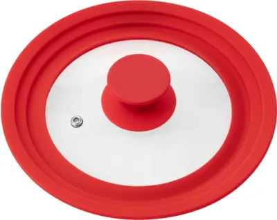 Immagine prodotto di bremermann coperchio universale per barattoli con bordo in silicone, 16/18/20 cm, rosso piccolo