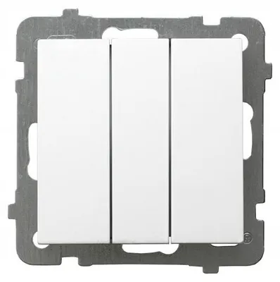 Immagine prodotto di Ospel AS ŁP-24G/m/00, interruttore a tre pulsanti, colore bianco