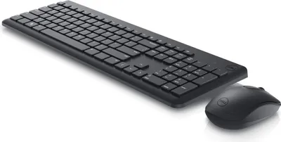 Obrázek produktu pro DELL Klávesnice a myš – KM3322W - americký mezinárodní (QWERTY), Plná velikost (100 %), Bezdrátový, RF bezdrátový, QWERTY, Černá, Obsahuje myš