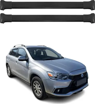 Image de Barres de toit transversales pour Mitsubishi ASX 2010-2021 en Alu noir ABE