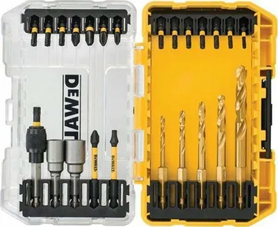 Zdjęcie produktu dla DeWALT DT70735T-QZ, Wiertarka, 2,5 cm, Metal, Czarny, Żółty, 25 szt., 3 mm, 4 mm, 5 mm, 6 mm, 8 mm, 25 mm, 57mm
