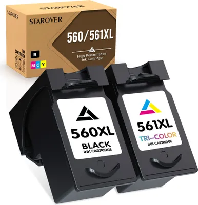 A box of printer ink cartridges and two ink cartridges.