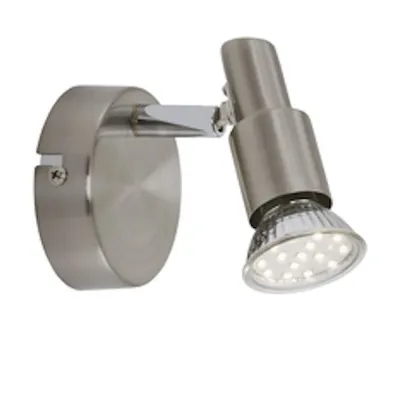 Produktbild von LED Spotleuchte Wandleuchte 1xGU10 drehbar Ø8cm 3W Matt-Nickel Metall Briloner