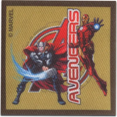 Produktbild von Marvel © Avengers Iron Man Thor Comic - Aufnäher, Bügelbild, Aufbügler, Applikationen, Patches, Größe: 5,8 x 5,8 cm