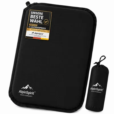 Produktbild von AlpinSpirit Sitzkissen Outdoor Aufblasbar [Packmaß & bis 5cm] Selbstaufblasend, Faltbar & Ultraleicht, 40x30 cm, Wasserdichtes Sitzpolster für Outdoor, KI-generiertes Bild
