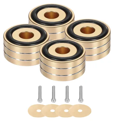 Productafbeelding van 16 stuks luidsprekerpoten 40 mm x 20 mm aluminium M4 schroeven