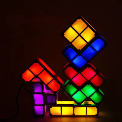 Obrázek produktu pro LED DIY Barevné Puzzle Light Constructable Block Night Toy USA předpisy