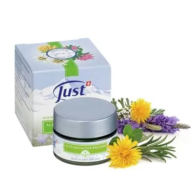 Image de Baume aux herbes des Alpes Just, puissant et efficace 13 ml