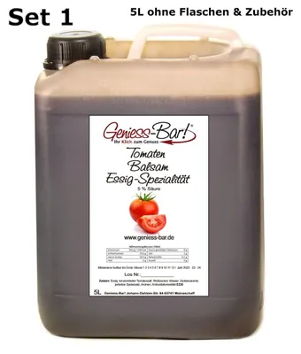 Produktbild von Tomaten Balsam Essig - Spezialität  5L fruchtig würzig & sehr vielseitig 5% Säure