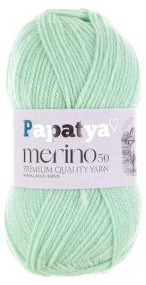 Papatya Merino50 Winterwolle 100g Strickgarn 50% Wolle Oeko-Tex Häkelgarn Mintgrün
